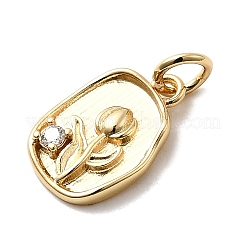 Латунные микро проложить кубического циркония подвески&nbsp;KK-H089-09G