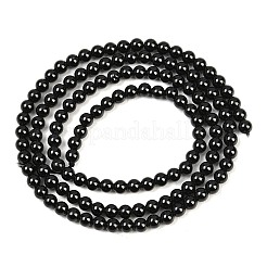 Natürliche schwarze Spinell runde Perle Stränge&nbsp;X-G-A130-2mm-32A