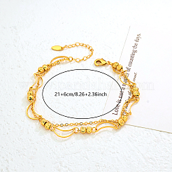 Винтажные пляжные латунные браслеты на лодыжку с двумя слоями цепочки в форме луны для женщин&nbsp;ZY2637
