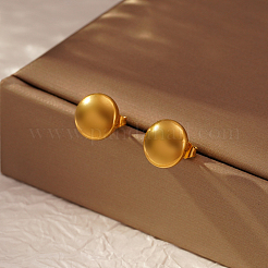 Простые геометрические плоские круглые серьги-гвоздики из нержавеющей стали 304 MY6904