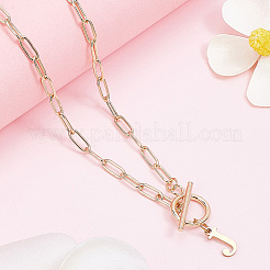 Ожерелья с подвесками в виде букв из нержавеющей стали 304&nbsp;NJEW-LP0001-52J-G