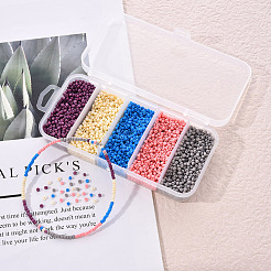 90 г 5 цвета 12/0 стеклянные бусины краски для выпечки&nbsp;SEED-YW0001-14A