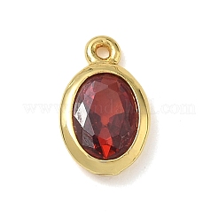 Messing ebnen Zirkonia Charms&nbsp;KK-CBA74BF-02G