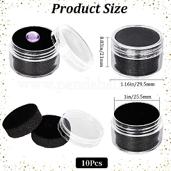 Круглая прозрачная пластиковая коробка для хранения бриллиантов&nbsp;CON-WH20003-01B-01