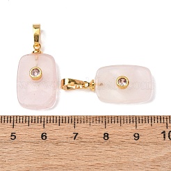 Pendentifs de quartz rose naturel&nbsp;G-P628-01G-08