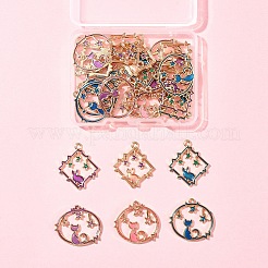 24шт 6 стиля подвески из сплава с эмалью FIND-FS0002-67