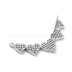 Латунные микро проложить кубического циркония подвески&nbsp;ZIRC-G157-13P