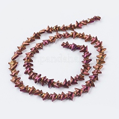 Pvd vuoto placcatura elettrodeposizione fili di perle di ematite sintetica non magnetica&nbsp;G-F534-G07