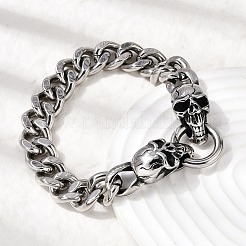 Браслеты из кубинских цепей из нержавеющей стали 304 для унисекс&nbsp;BJEW-A092-06B-P