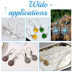 304 нержавеющая сталь серьги-кольца фурнитура почки швензы STAS-PH0002-23P