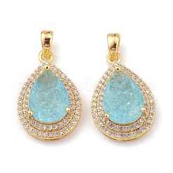 Позолоченная латунь с микропаве из прозрачного кубического циркония&nbsp;ZIRC-F123-01D