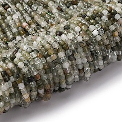 Нити бусин из натурального рутилированного кварца G-RM2025-C22-C