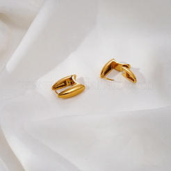 Pendientes de aro geométricos cuadrados de acero inoxidable 304 para mujer&nbsp;AB5597