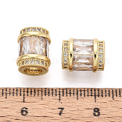 Латунные микро проложить кубического циркония бусы KK-P237-02G