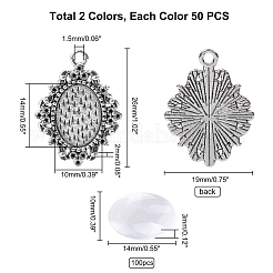 200 kit de fabrication de pendentifs 2 couleurs à faire soi-même&nbsp;DIY-PH0002-31