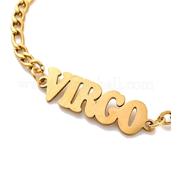 Созвездие 202 нержавеющая сталь Фигаро цепочка браслеты для женщин мужчин&nbsp;AJEW-U006-01C