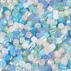 Perles de verre imitation jade couleur fgb&nbsp;SEED-Q040-07A-C06