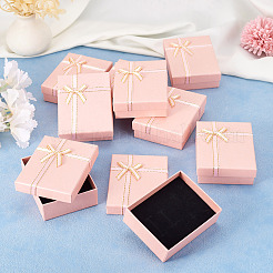 Прямоугольные бумажные коробки для хранения ювелирных наборов с бантом&nbsp;CON-TAC0014-04C