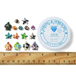 Набор для изготовления эластичного браслета из синтетического бирюзового бисера «сделай сам»&nbsp;DIY-FS0005-56