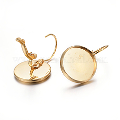 Серьги с застежкой-рычагом из нержавеющей стали 304&nbsp;LS-X-STAS-F191-03G-14mm