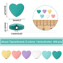 6 прядь 6-х цветных прорезиненных синтетических гематитовых бусин&nbsp;G-CA0001-42