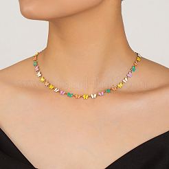 Ожерелья-цепочки с разноцветными бабочками из нержавеющей стали для женщин KS8848