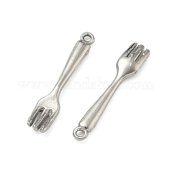 304ステンレスペンダント  スプーンチャーム  ステンレス鋼色  28x5x2mm  穴：1.4mm&nbsp;STAS-P446-01B-P