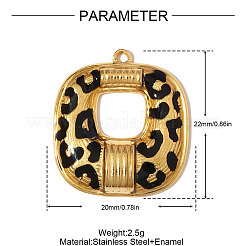 Подвески из нержавеющей стали 304 с эмалью&nbsp;STAS-OY006-33G