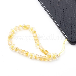 Матовые круглые мобильные ремни из стеклянных бусин HJEW-JM00467-04