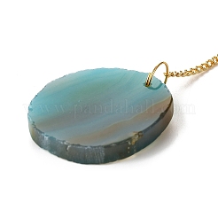Sonnenfänger aus natürlichen Aquamarinsplittern und Achatscheiben&nbsp;AJEW-C048-01E