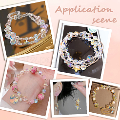 114шт прозрачные гальванические стеклянные бусины GLAA-PA0001-17A