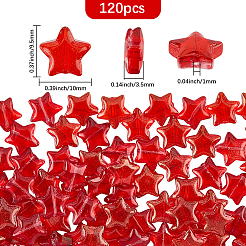 120шт ручной работы бусины лэмпворк LAMP-PA0001-15B