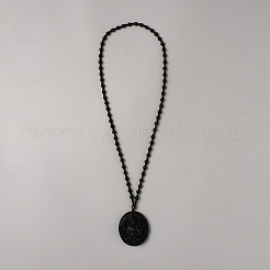 Стекло ожерелья шкентеля&nbsp;NJEW-WH0015-63E