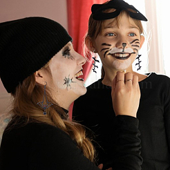 2 пара 2 комплектов серег-подвесок из сплава в форме летучей мыши со стразами EJEW-AN0002-47