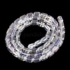 Chapelets de perles en verre transparent électrolytique&nbsp;LS-EGLA-Q132-03A-A01