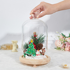 Стеклянный купол в форме сердца AJEW-WH0505-28B