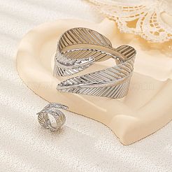 Наборы из браслета-манжеты и кольца-манжеты из листового сплава FS-WGCE308-01