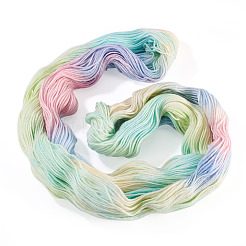 1 моток пряжи 80% шерсть 20% акрил радужного сегментного крашения&nbsp;OCOR-TA0003-02D