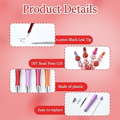 86 шт. пластиковые ручки для вышивания бусинами на тему Дня святого Валентина&nbsp;DIY-YW0012-28