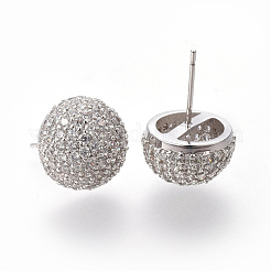 Латунь серьги EJEW-F191-02P