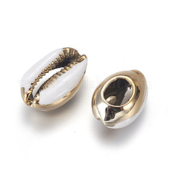 Бусины из ракушек каури с гальваническим покрытием BSHE-G019-01G-B