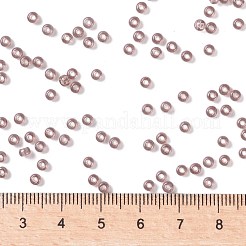 MIYUKIラウンドロカイユビーズ  日本製シードビーズ  8/0  （rr303)ローズゴールド光沢  3mm  穴：1mm  約422~455個/10g&nbsp;X-SEED-G008-RR0303