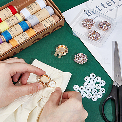 Запонки из сплава и пластиковые пуговицы с одним отверстием HJEW-NB00246