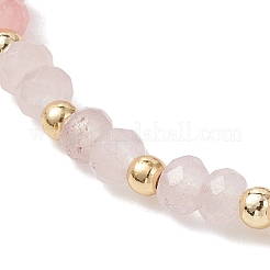 Браслеты из окрашенного натурального малазийского нефрита и латунных бусин для женщин&nbsp;BJEW-JB13343-02