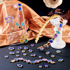 100 шт. пришивные стразы в форме капли/сердца/звезды&nbsp;GACR-TA0001-07D