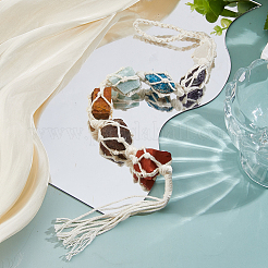 Чакра самородки натуральные драгоценные камни подвески украшения&nbsp;HJEW-WH0036-123