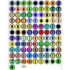 Cabochons en verre transparent imprimé&nbsp;GL-CBAA22A-06