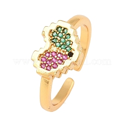 Открытые кольца-манжеты из нержавеющей стали 304 с микропаве из кубического циркония&nbsp;LS-RJEW-P175-03G