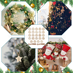 Номер 1~ 24 незаконченный деревянный фонарь подвесные украшения HJEW-WH0042-92