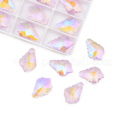 Остроконечные гальванические подвески из граненого стекла&nbsp;EGLA-N006-050A